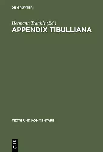 Appendix Tibulliana cover