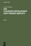 Die Standesordnungen Der Freien Berufe cover