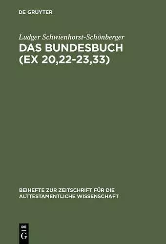 Das Bundesbuch (Ex 20,22-23,33) cover