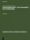 Wörterbücher / Dictionaries / Dictionnaires. 3. Teilband cover