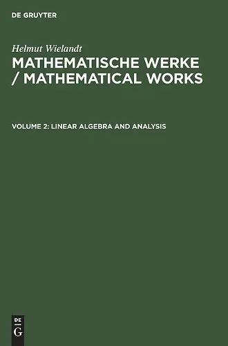 Linear Algebra and Analysis cover