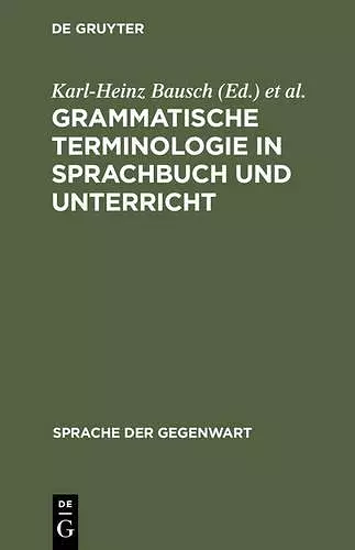 Grammatische Terminologie in Sprachbuch und Unterricht cover