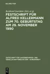 Festschrift Für Alfred Kellermann Zum 70. Geburtstag Am 29. November 1990 cover