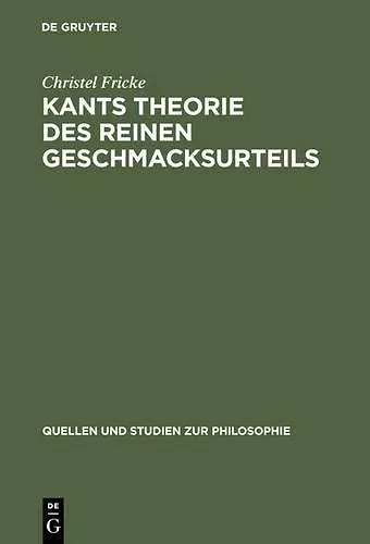 Kants Theorie des reinen Geschmacksurteils cover