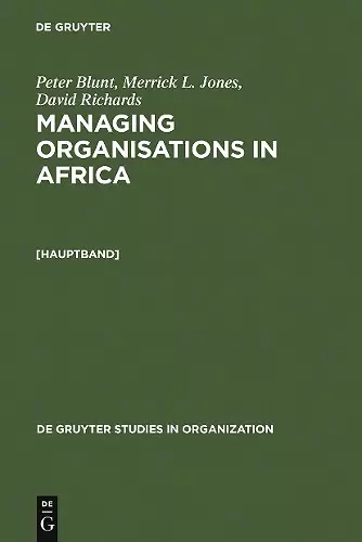 Managing Organisations in Africa cover