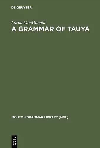 A Grammar of Tauya cover