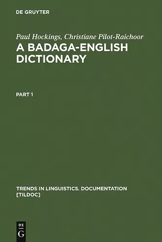 A Badaga-English Dictionary cover
