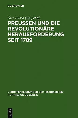 Preußen Und Die Revolutionäre Herausforderung Seit 1789 cover