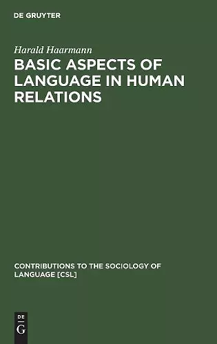 Basic Aspects of Language in Human Relations cover