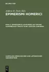 Epimerismi Homerici, Pars 2, Epimerismos Continens Qui Ordine Alphabetico Traditi Sunt. Lexicon Aimodein cover