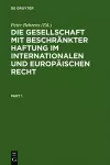 Die Gesellschaft Mit Beschränkter Haftung Im Internationalen Und Europäischen Recht cover