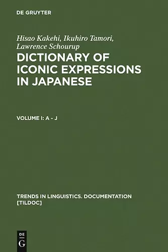 Dictionary of Iconic Expressions in Japanese cover