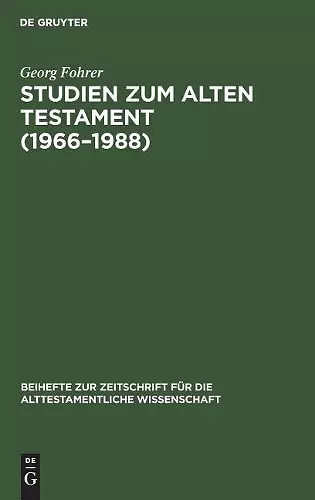 Studien zum Alten Testament (1966-1988) cover