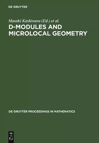 D-Modules and Microlocal Geometry cover