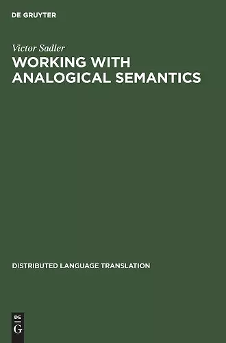 Working with Analogical Semantics cover