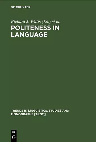 Politeness in Language cover