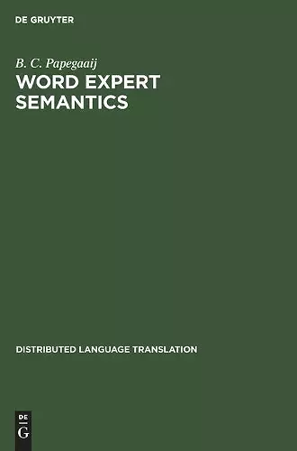 Word Expert Semantics cover