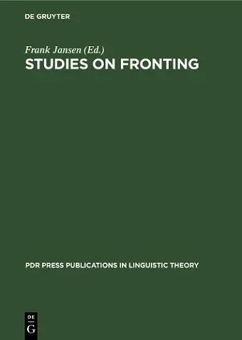 Studies on Fronting cover