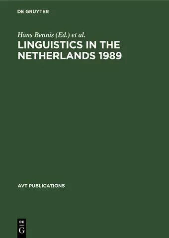 Linguistics in the Netherlands 1989 cover