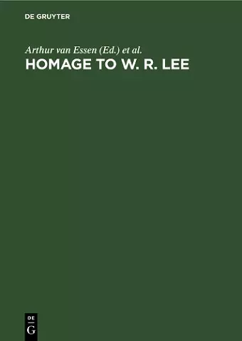 Homage to W. R. Lee cover