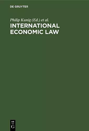 International Economic Law cover