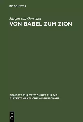 Von Babel zum Zion cover