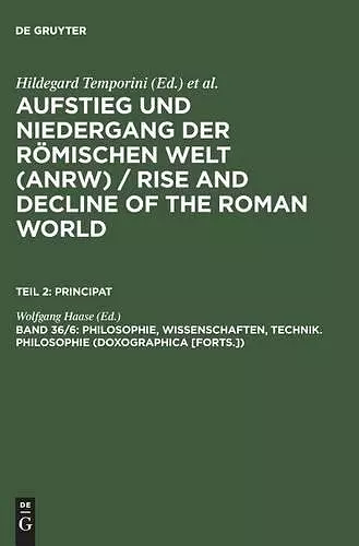 Philosophie, Wissenschaften, Technik. Philosophie (Doxographica [Forts.]) cover