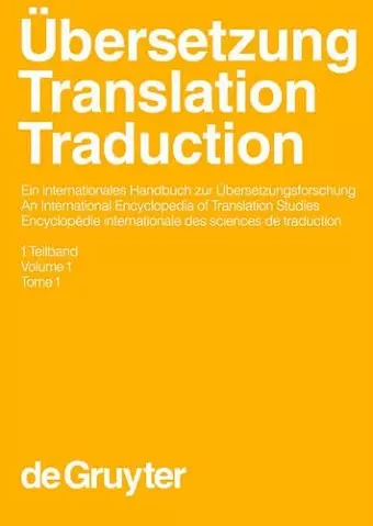 Übersetzung - Translation - Traduction. 1. Teilband cover