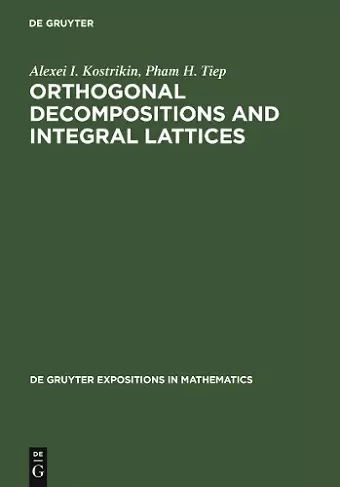 Orthogonal Decompositions and Integral Lattices cover