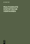 Multivariate statistische Verfahren cover