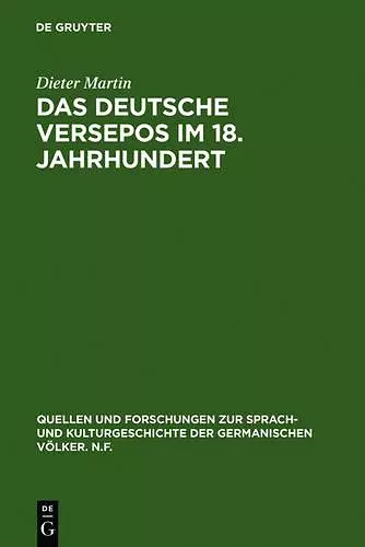 Das Deutsche Versepos Im 18. Jahrhundert cover