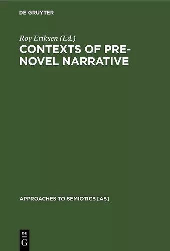 Contexts of Pre-Novel Narrative cover