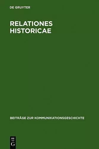 Relationes Historicae cover