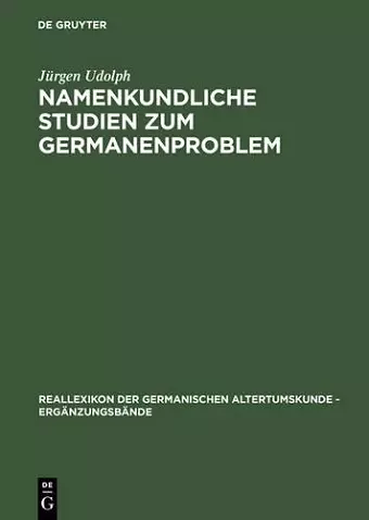 Namenkundliche Studien zum Germanenproblem cover