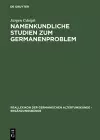 Namenkundliche Studien zum Germanenproblem cover