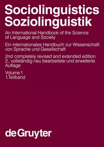 Sociolinguistics / Soziolinguistik. Volume 1 cover