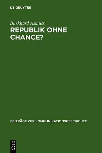 Republik ohne Chance? cover