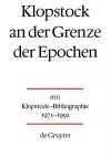 Klopstock an der Grenze der Epochen cover