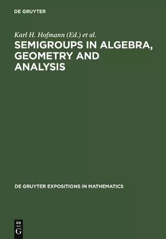 Semigroups in Algebra, Geometry and Analysis cover