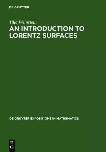 An Introduction to Lorentz Surfaces cover