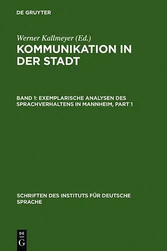 Exemplarische Analysen Des Sprachverhaltens in Mannheim cover