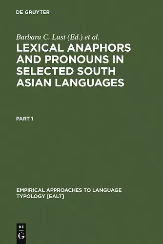 Lexical Anaphors and Pronouns in Selected South Asian Languages: cover