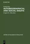 Autobiographical and Social Essays cover