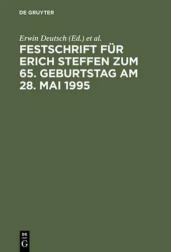 Festschrift Für Erich Steffen Zum 65. Geburtstag Am 28. Mai 1995 cover