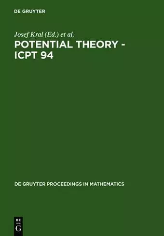 Potential Theory - ICPT 94 cover