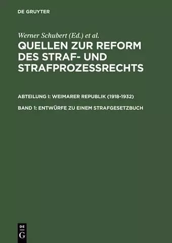 Entwürfe Zu Einem Strafgesetzbuch cover