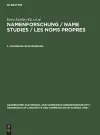 Namenforschung / Name Studies / Les noms propres. 2. Halbband+Registerband cover