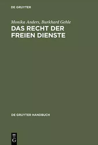 Das Recht der freien Dienste cover