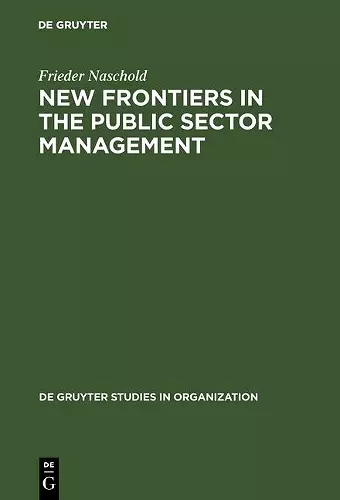 New Frontiers in the Public Sector Management cover