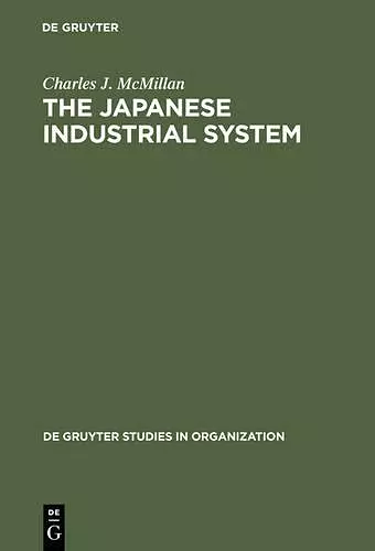 The Japanese Industrial System cover